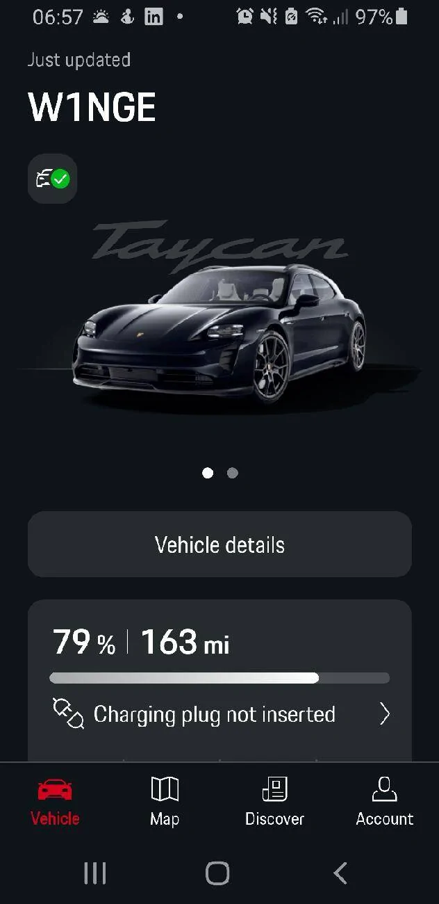 Porsche Taycan Porsche mobile app - scaling issue? The lower icons don’t fit! Screenshot_20240303-065718_My Porsch