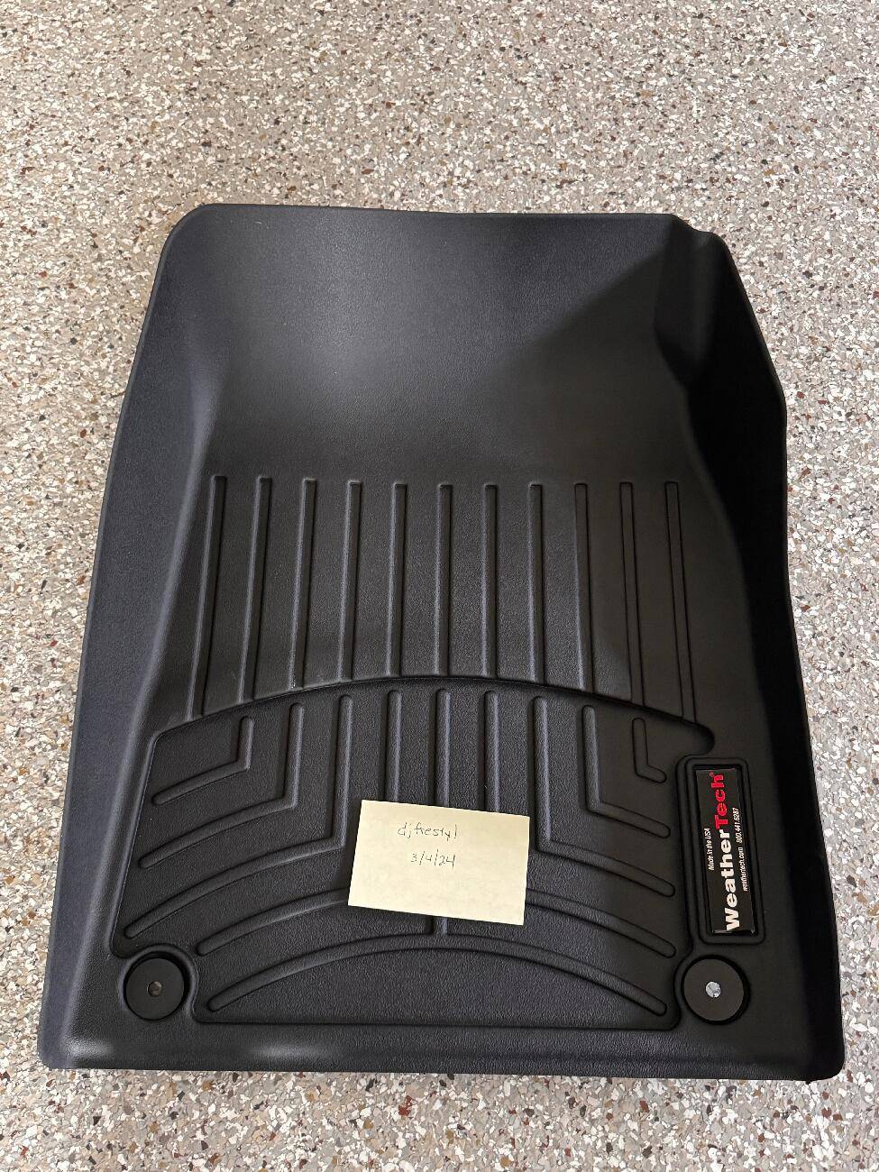 Porsche Taycan FS: WeatherTech All-Weather Mat (Passenger Front ONLY) - NEW IMG_9902