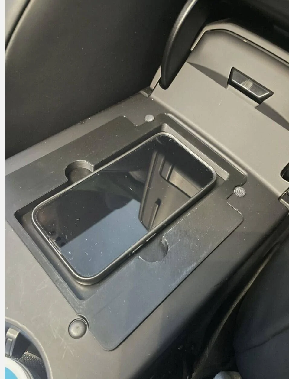 Porsche Taycan Center Console Shallow Tray for MagSafe Wireless Charging 1710176342304-d5