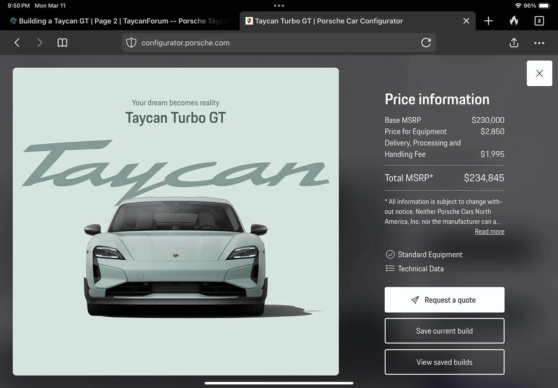 Porsche Taycan Building a Taycan GT IMG_0011