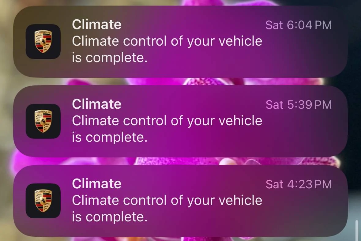 Porsche Taycan Any way to change notifications from the Porsche app? F5F75049-C119-45B8-9A24-D550A7266AE2