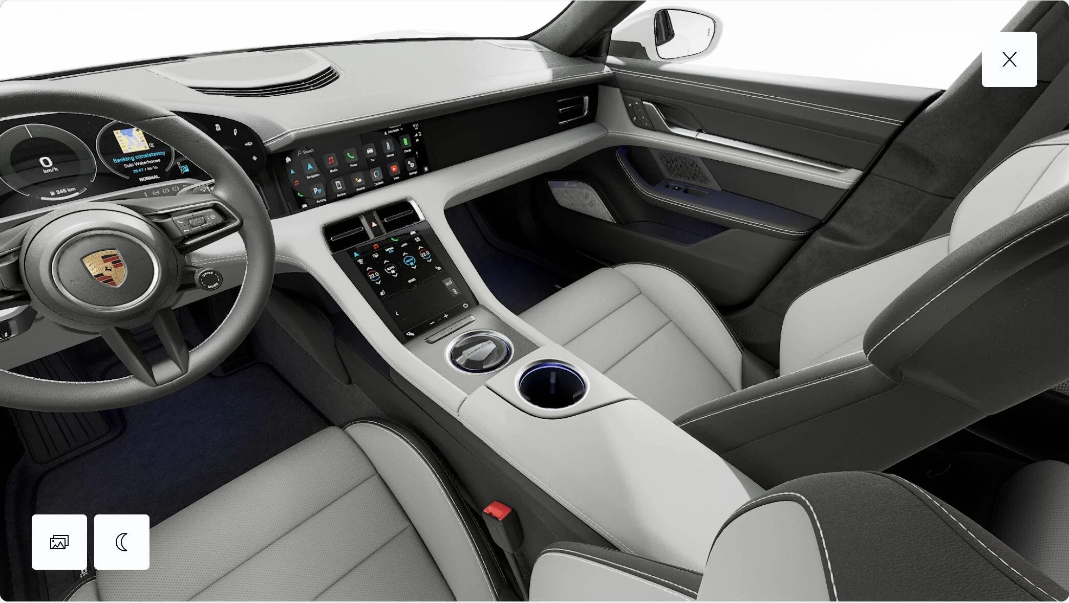 Porsche Taycan The New Two-Tone Seats Screenshot 2024-03-24 at 6.11.13 AM