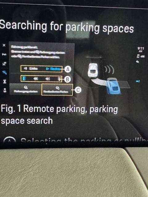 Porsche Taycan I used Park Assist for the first time but chickened out right towards the end. Manual