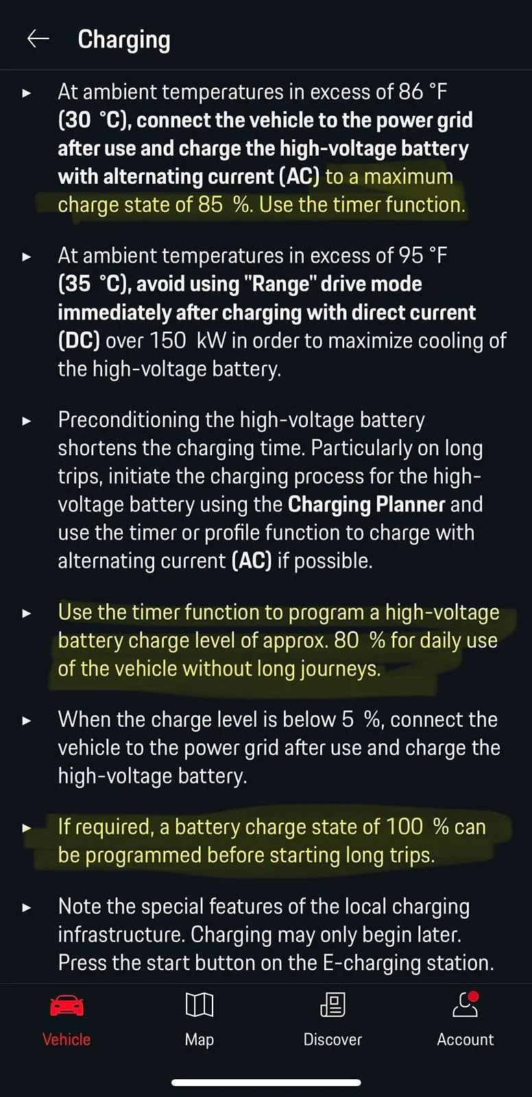 Porsche Taycan Where do I set Home charge to 85% IMG_8907