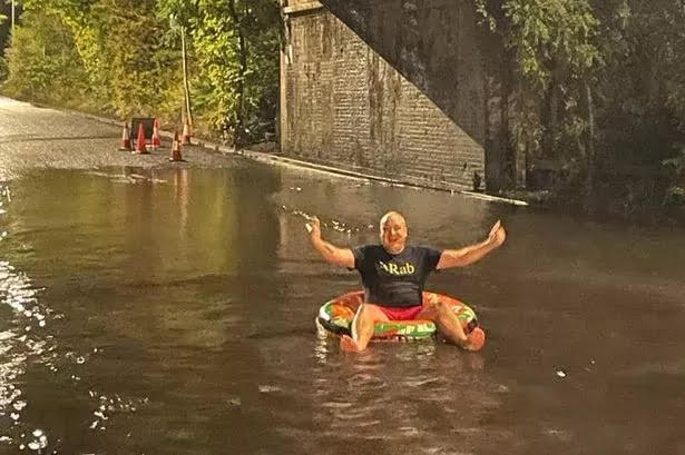 Porsche Taycan Submarine Taycan in flood waters 311071838_8427197143958750_7401540185348906763_n