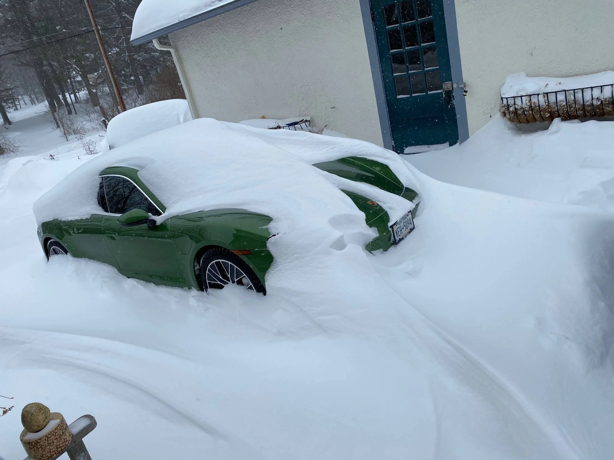 Porsche Taycan Submarine Taycan in flood waters Snowed in