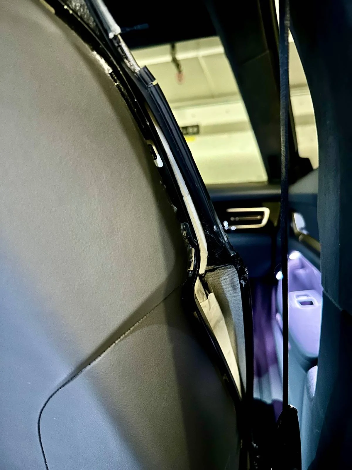 Porsche Taycan Carbon fiber seat back covers with installation steps IMG_1669