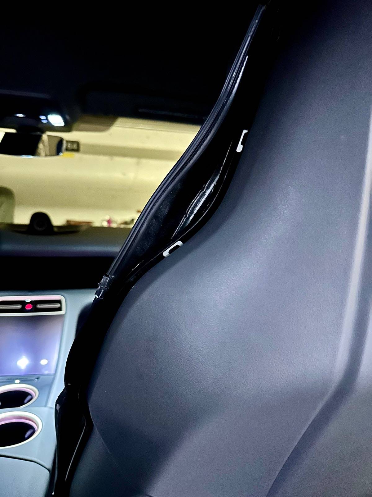 Porsche Taycan Carbon fiber seat back covers with installation steps IMG_1671