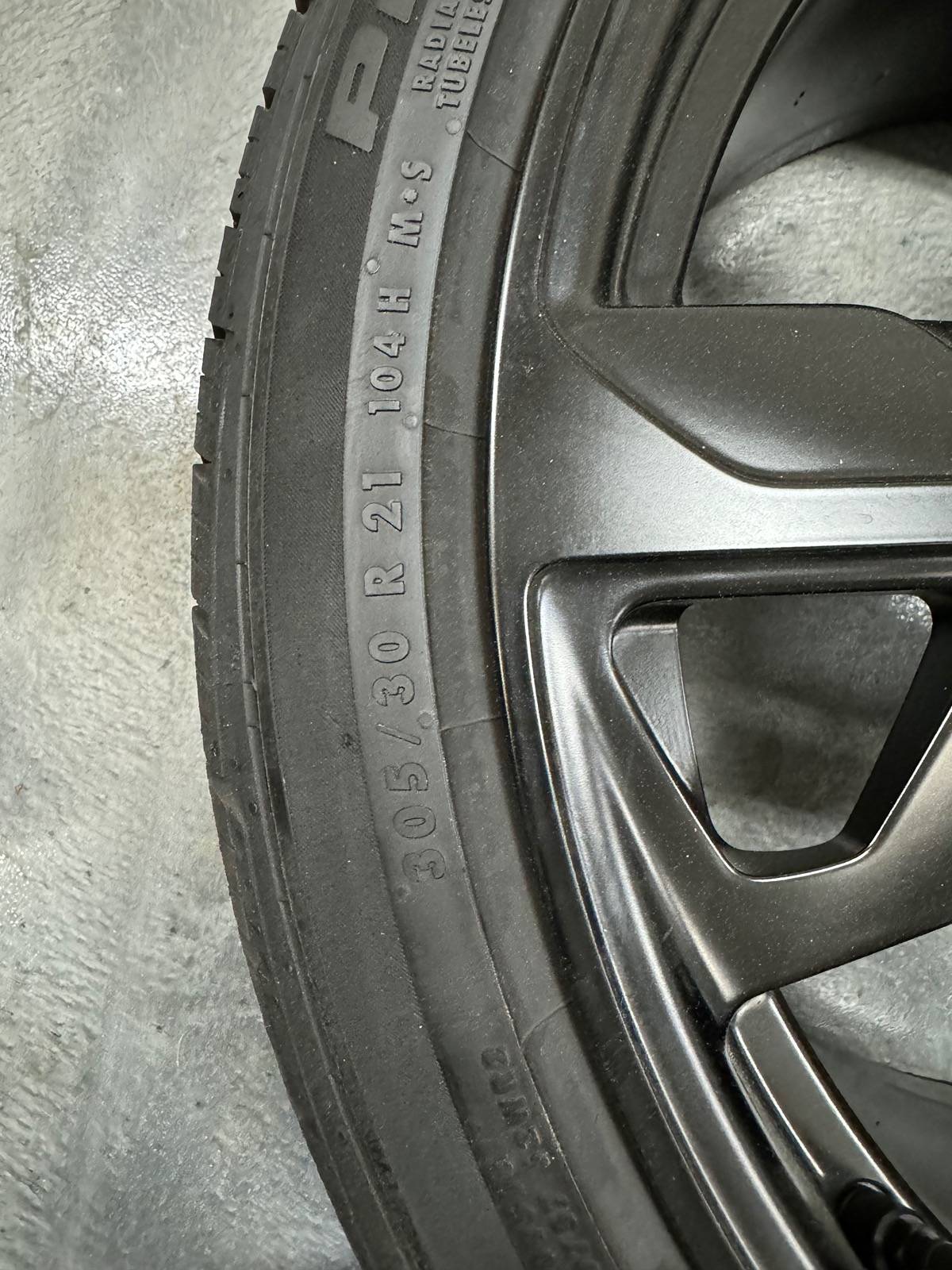 Porsche Taycan (SOLD) Porsche Cross Turismo Design 21 inch wheels in Satin Black with Continental ProContact all season tires IMG_3735