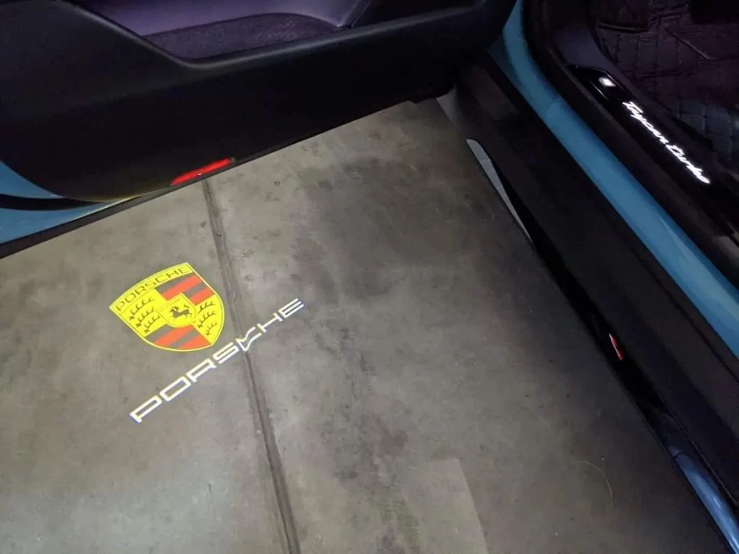 Porsche Taycan Door puddle lights are sharper than I thought they would be FB_IMG_1714128113584