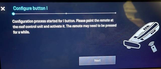 Porsche Taycan Can't set up a Homelink IMG_4497