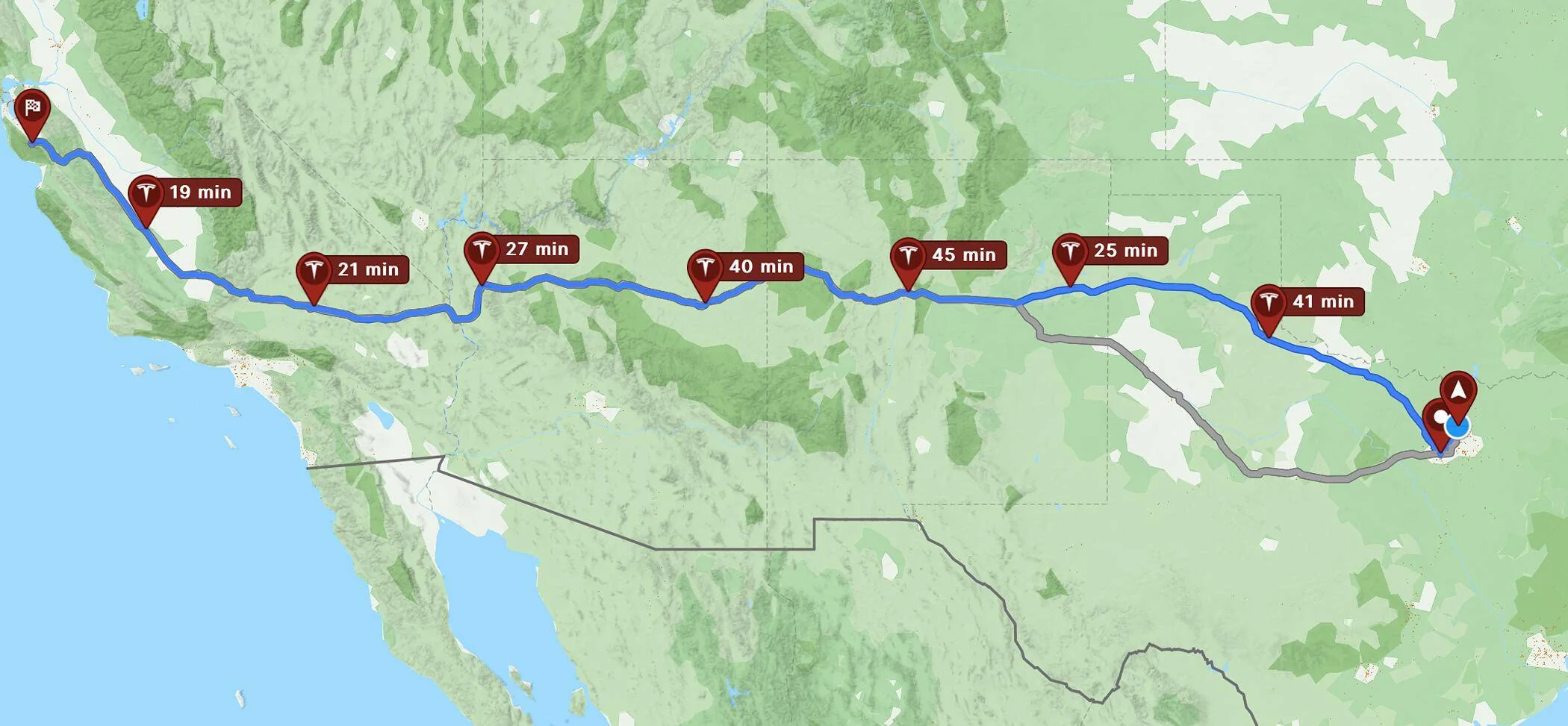 Porsche Taycan Texas to California II - The Sequel Road Trip -- Now live updating from the road in 2023 Taycan GTS Screenshot 2024-05-05 at 10.51.33 AM