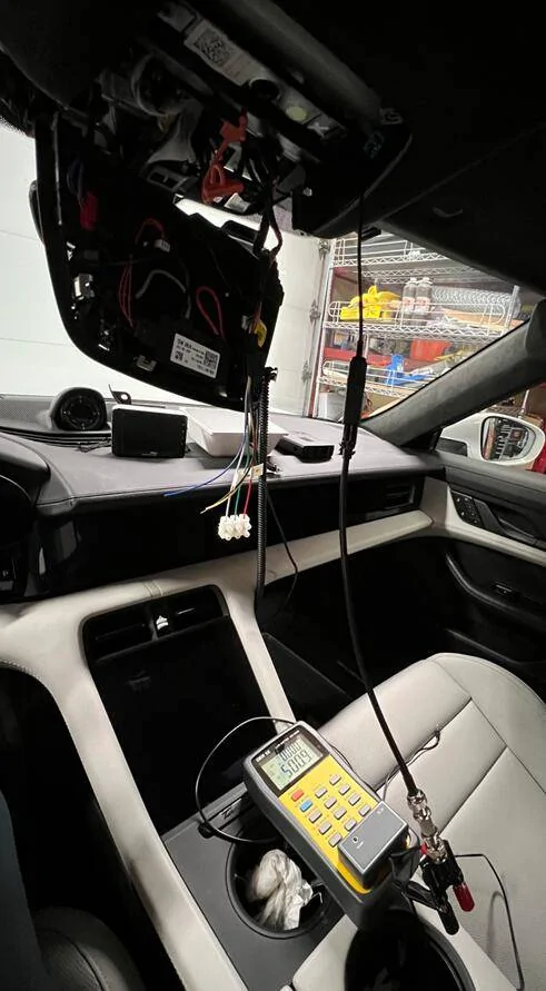 Porsche Taycan Illustrated guide to using Dashcam Prewire for 3rd party dashcam and other accessories 1714954602578-4r