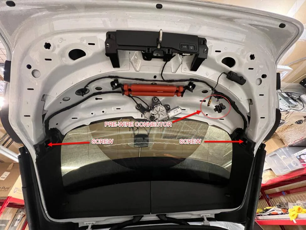 Porsche Taycan Illustrated guide to using Dashcam Prewire for 3rd party dashcam and other accessories 1714954785442-4