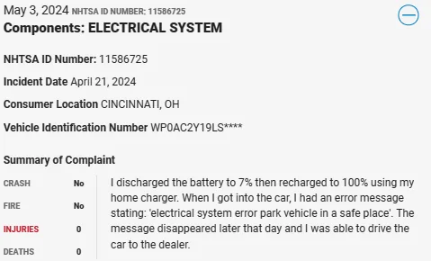 Porsche Taycan Is this what I think it is? Electrical system error 1715019145628-d2