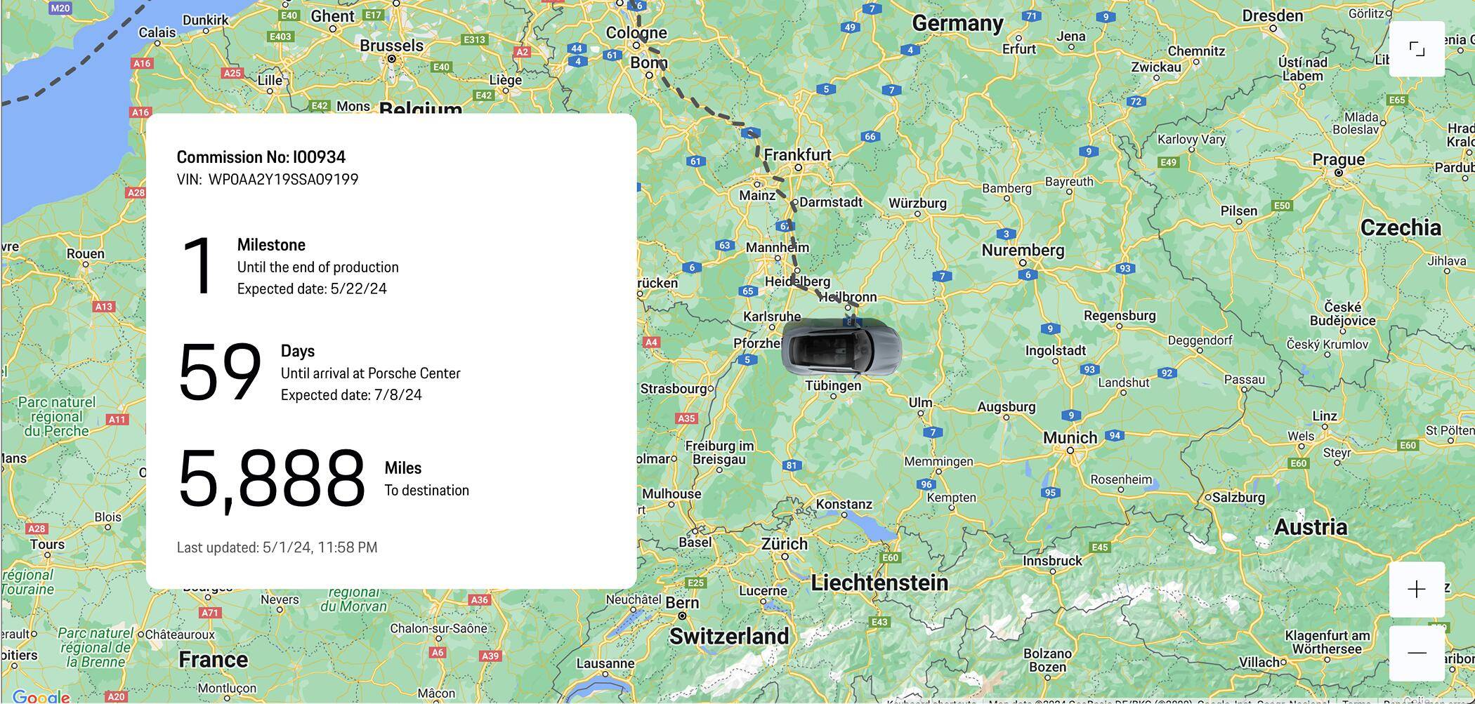 Porsche Taycan 59 Days till my Taycan arrives, I'm so excited Screenshot 2024-05-10 at 2.40.21 PM