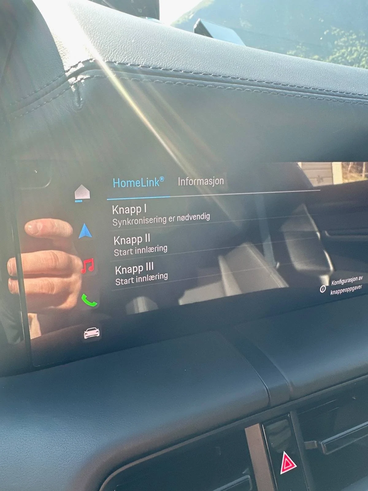 Porsche Taycan Can't set up a Homelink image0