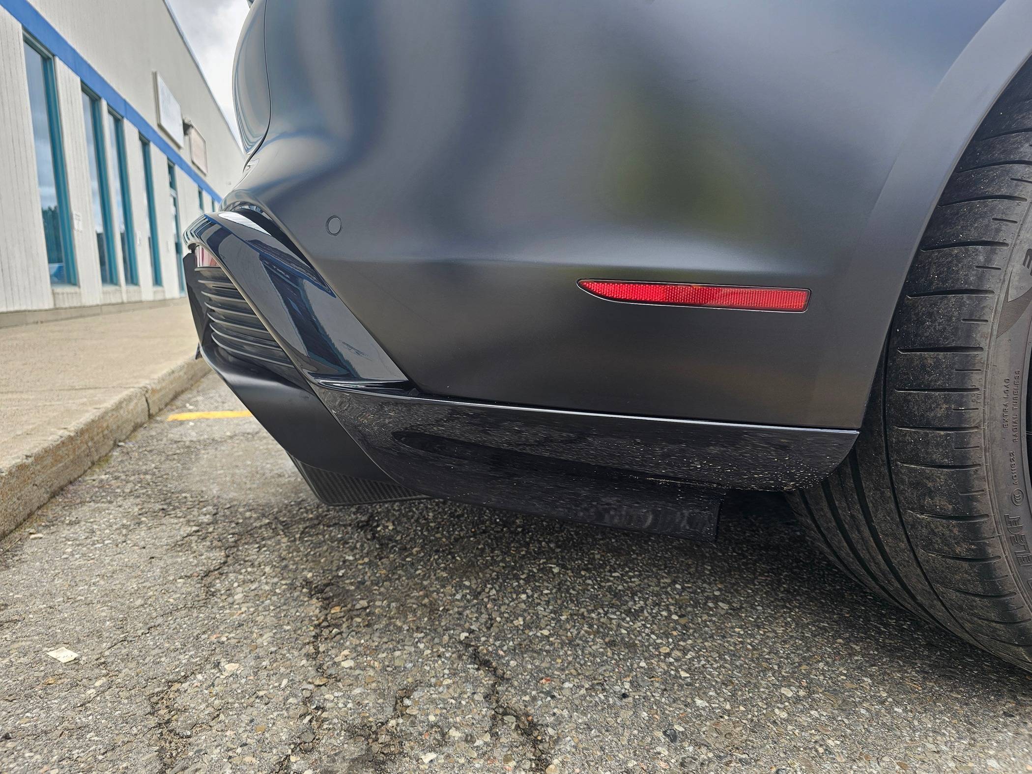 Porsche Taycan Painted my air curtains, tear ducts, monkey butt and bumper cover 20240413_135433