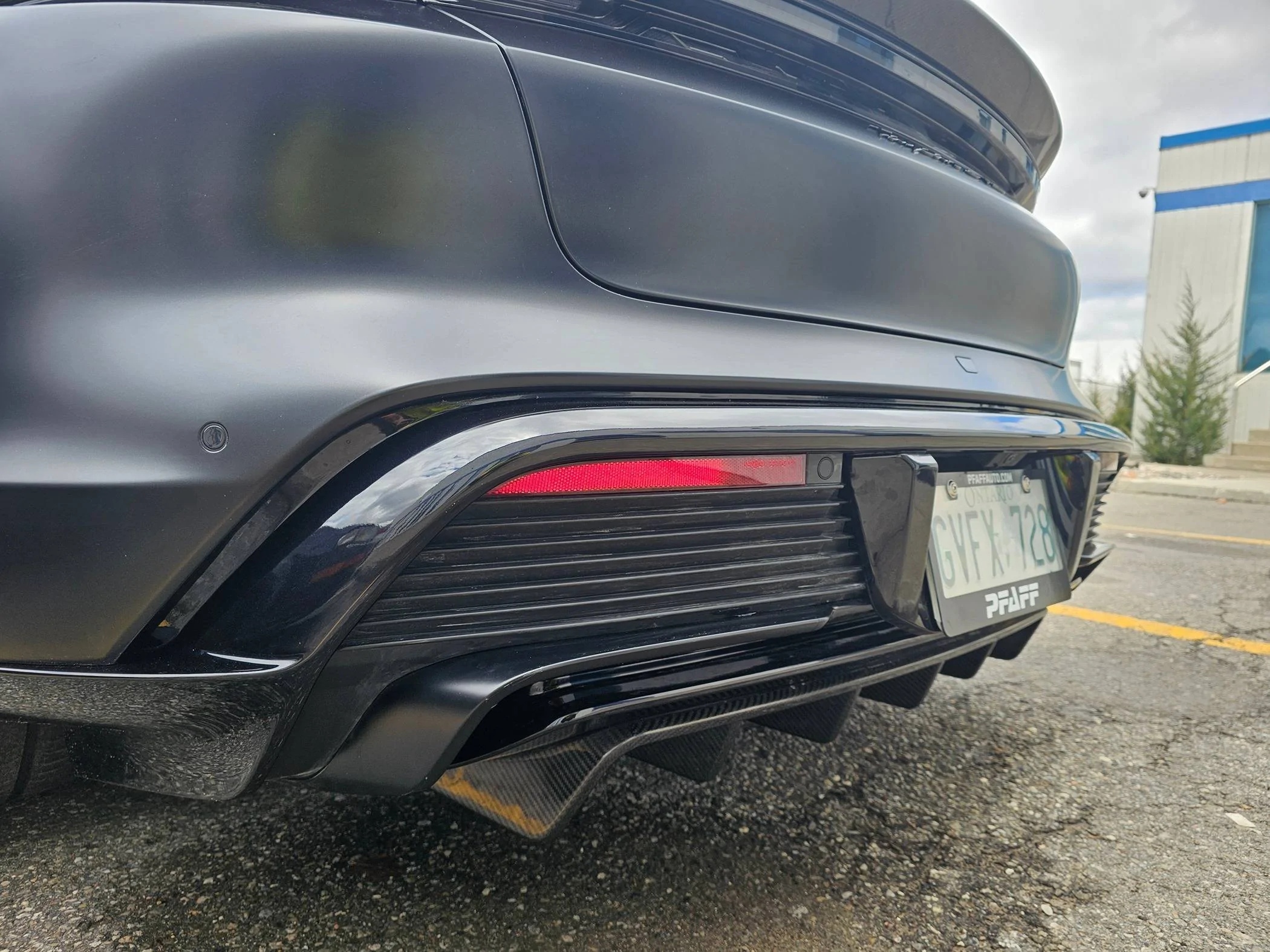 Porsche Taycan Painted my air curtains, tear ducts, monkey butt and bumper cover 20240413_135341