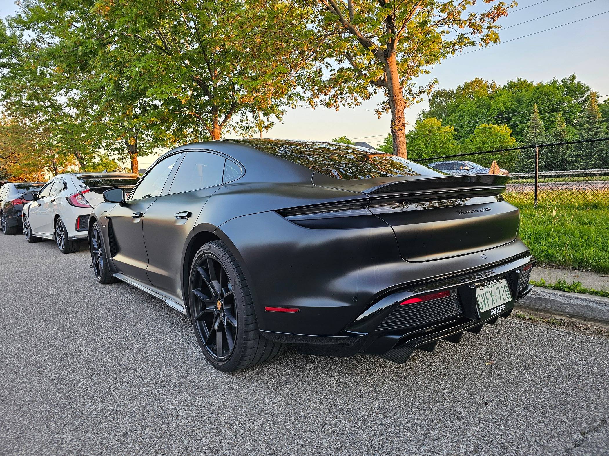 Porsche Taycan Painted my air curtains, tear ducts, monkey butt and bumper cover 20240518_202100