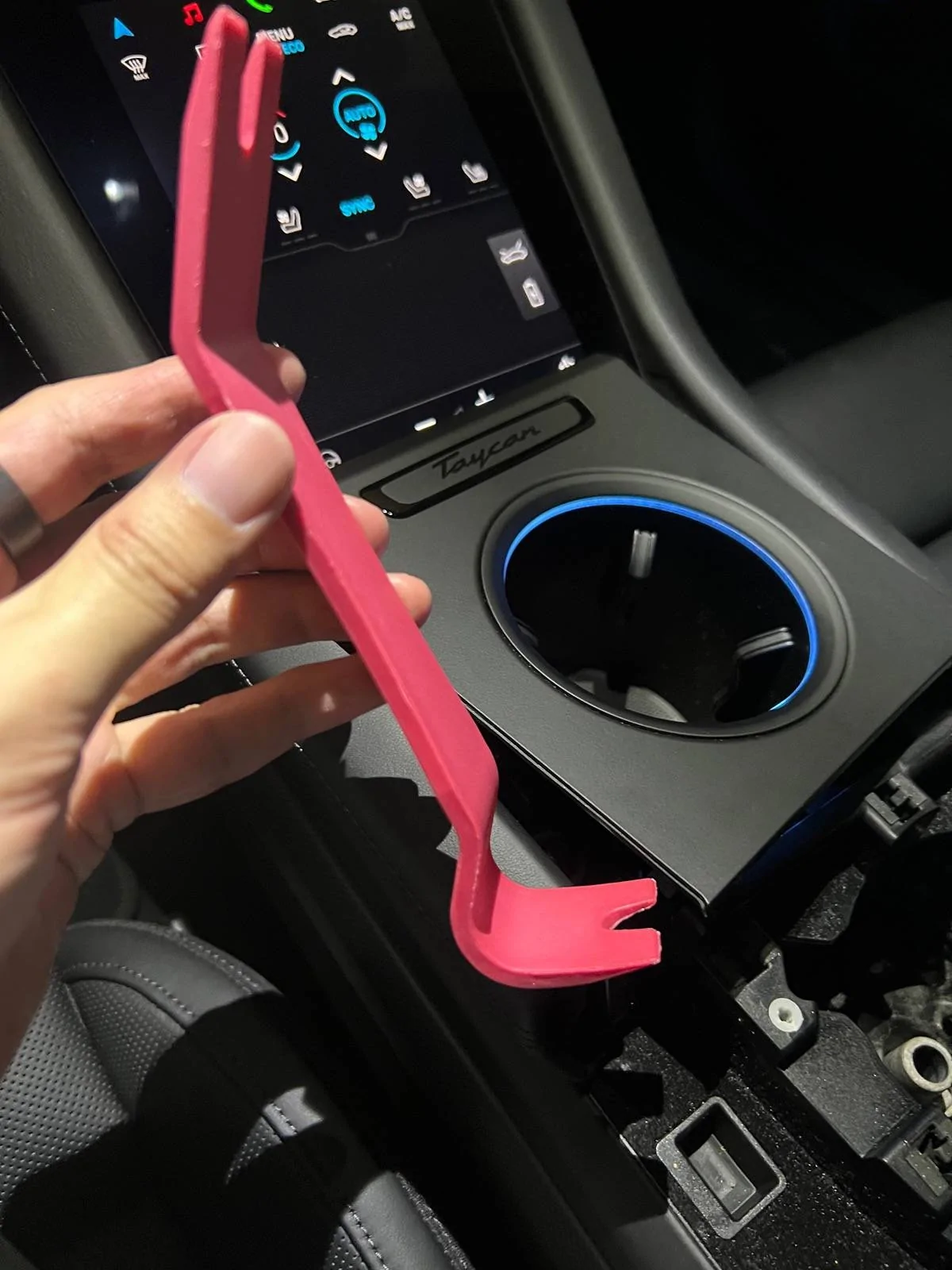 Porsche Taycan Nine Volt phone charger installation - Frustrating! IMG_1106