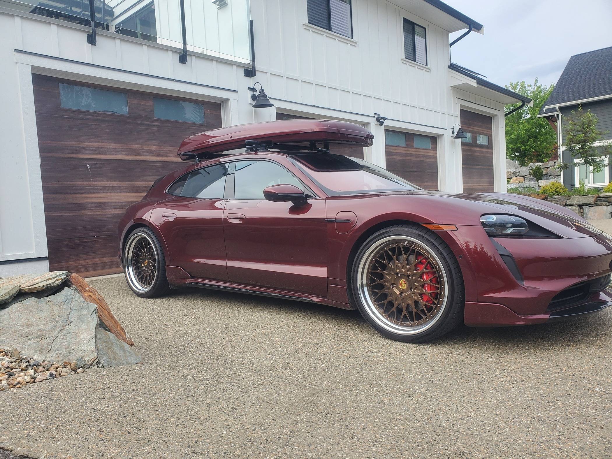 Porsche Taycan Satin matte wrap + Vossen HF5 20240527_192200