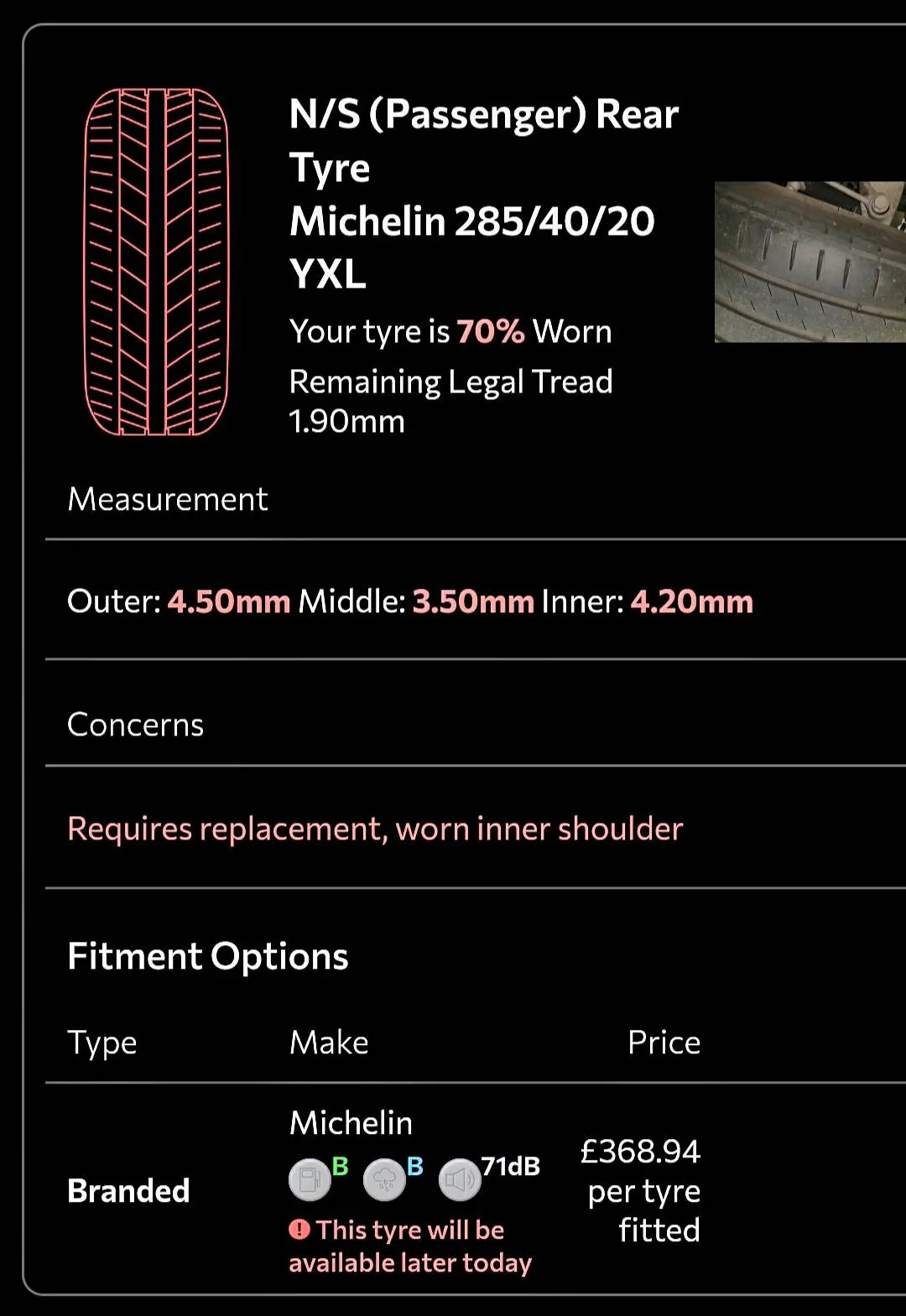 Porsche Taycan Taycan Problem - potential catastrophic tire failure Screenshot_20240119_051638_Samsung Internet