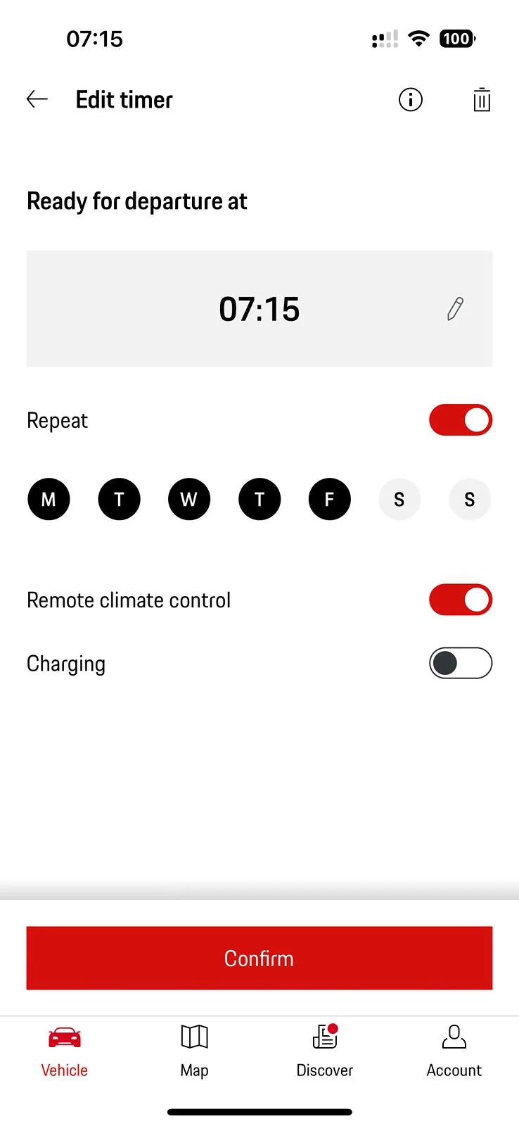 Porsche Taycan Set the climate on a timer IMG_2612
