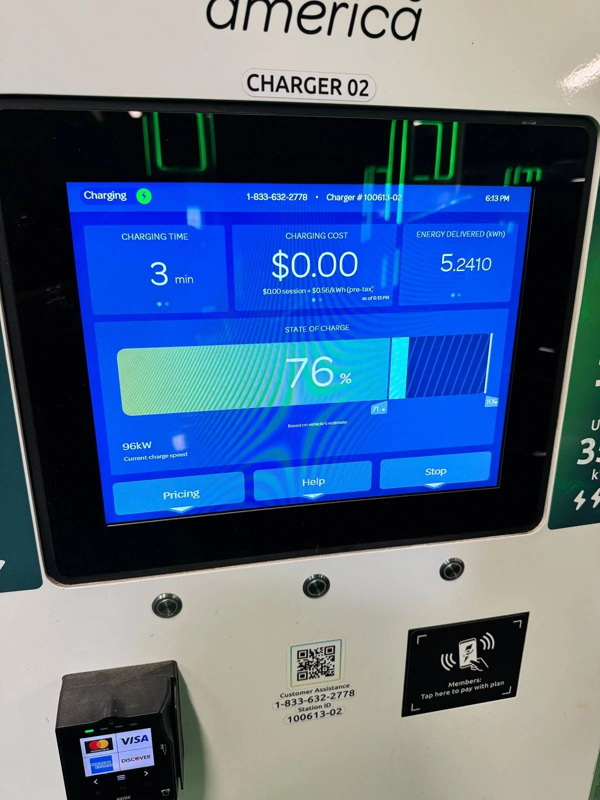 Porsche Taycan First time charging at Electrify America IMG_4981