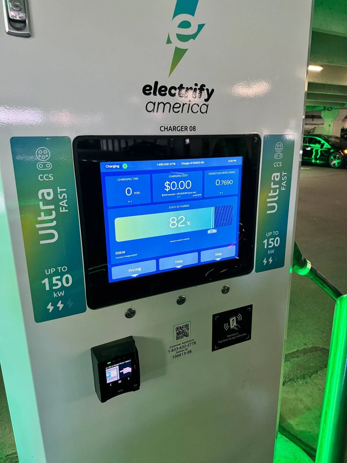 Porsche Taycan First time charging at Electrify America IMG_4983