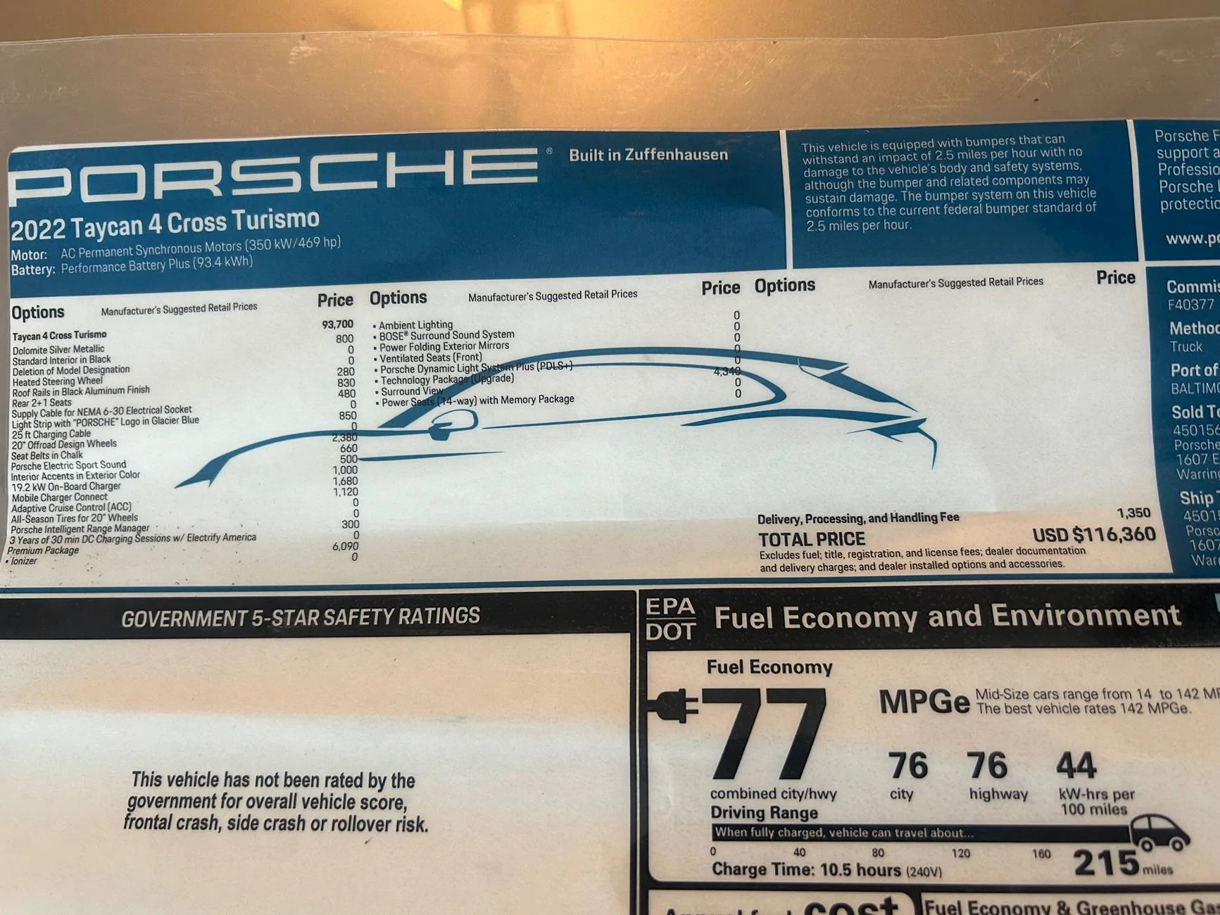 Porsche Taycan 2022 CT 4 for sale IMG_6250