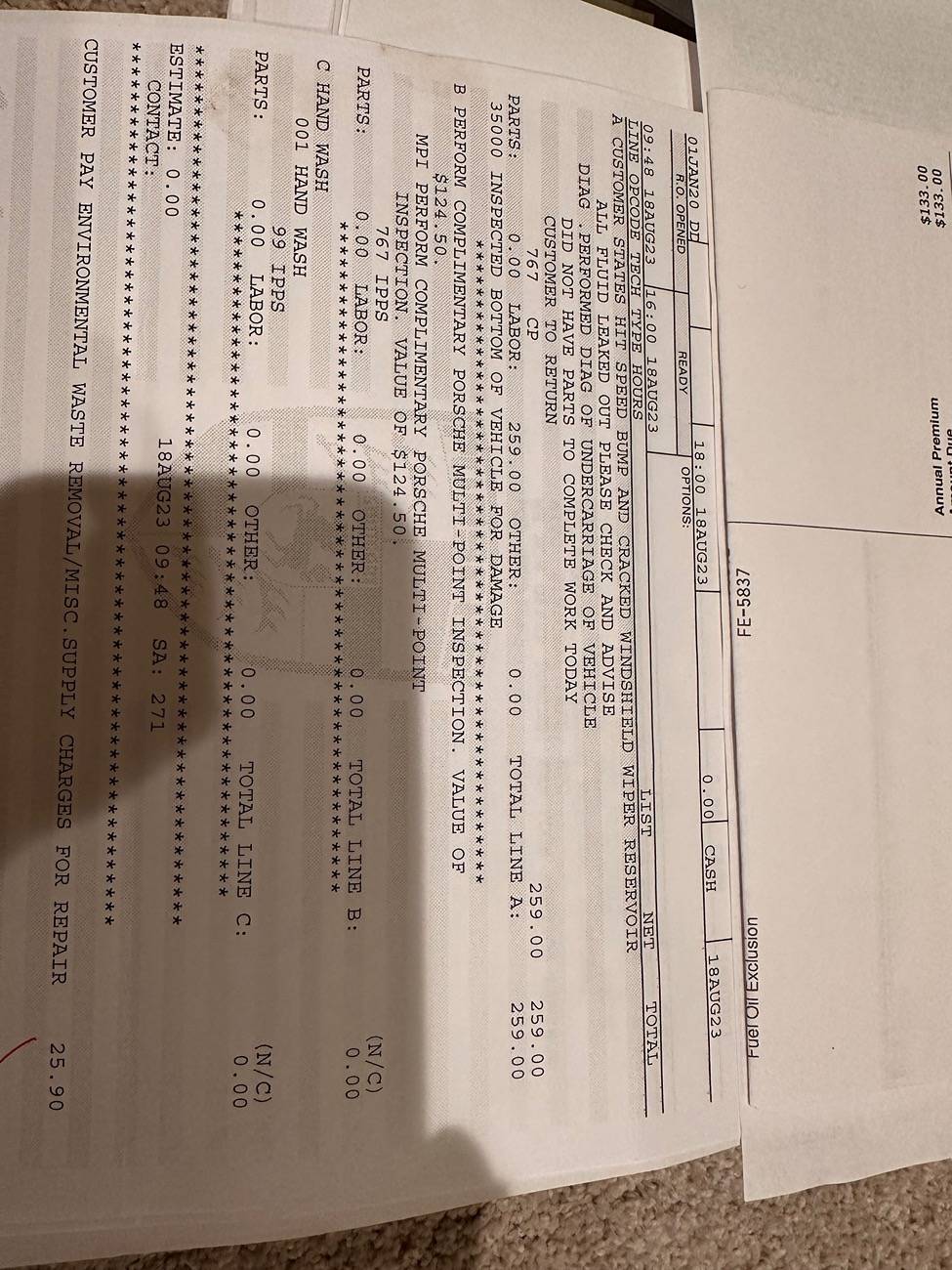 Porsche Taycan Underbody Protection Panel damaged. Batteries and coolant lines need inspection.  $72.5K replacement & labor cost. Dealership is Tom Wood in Indiana IMG_3611