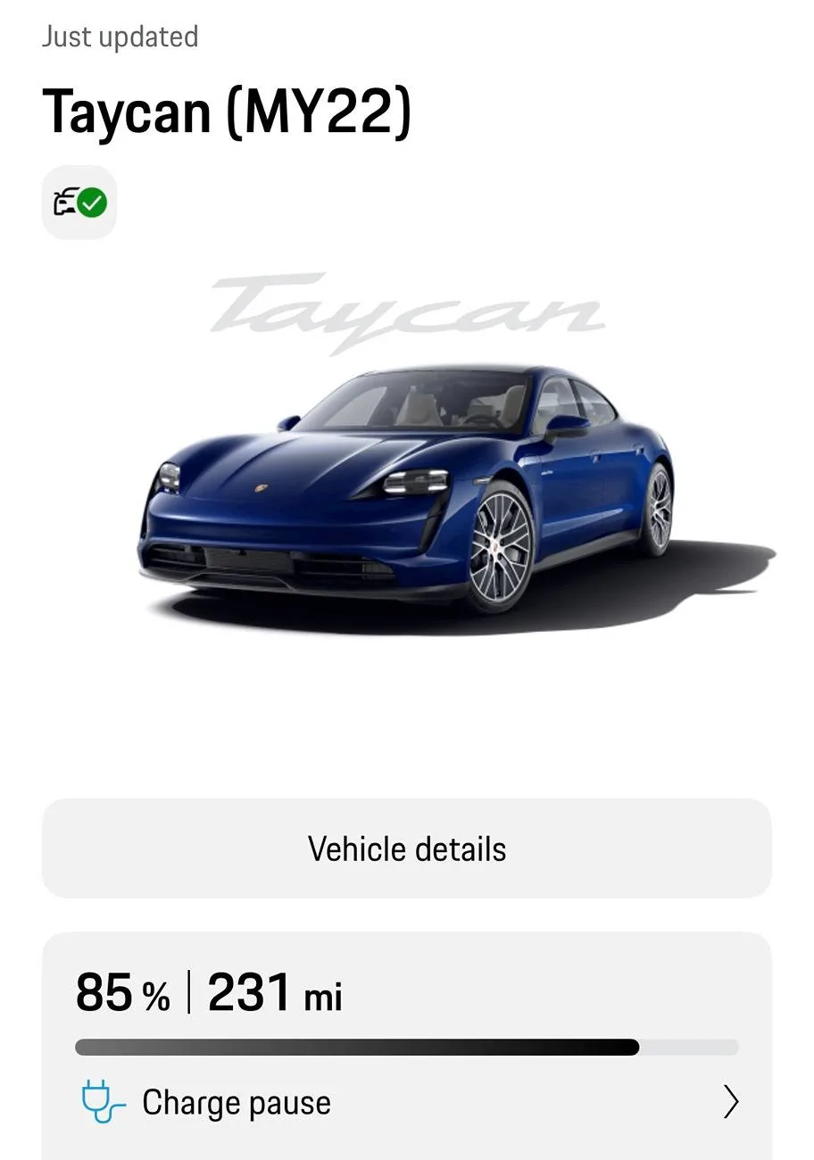 Porsche Taycan It works and now I can be Knight Rider Charge @85%