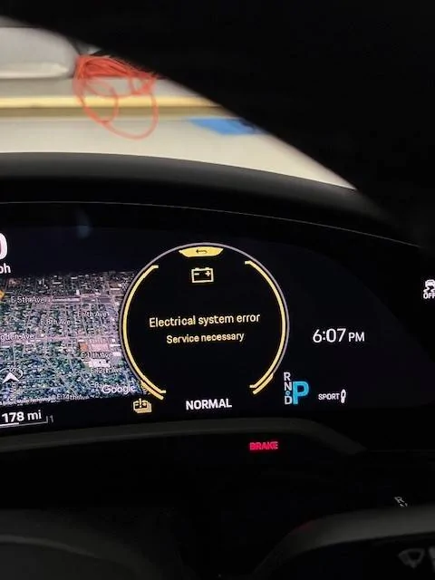 Porsche Taycan Yellow Warning Message: Electrical System Error Service Necessary taycan error 1