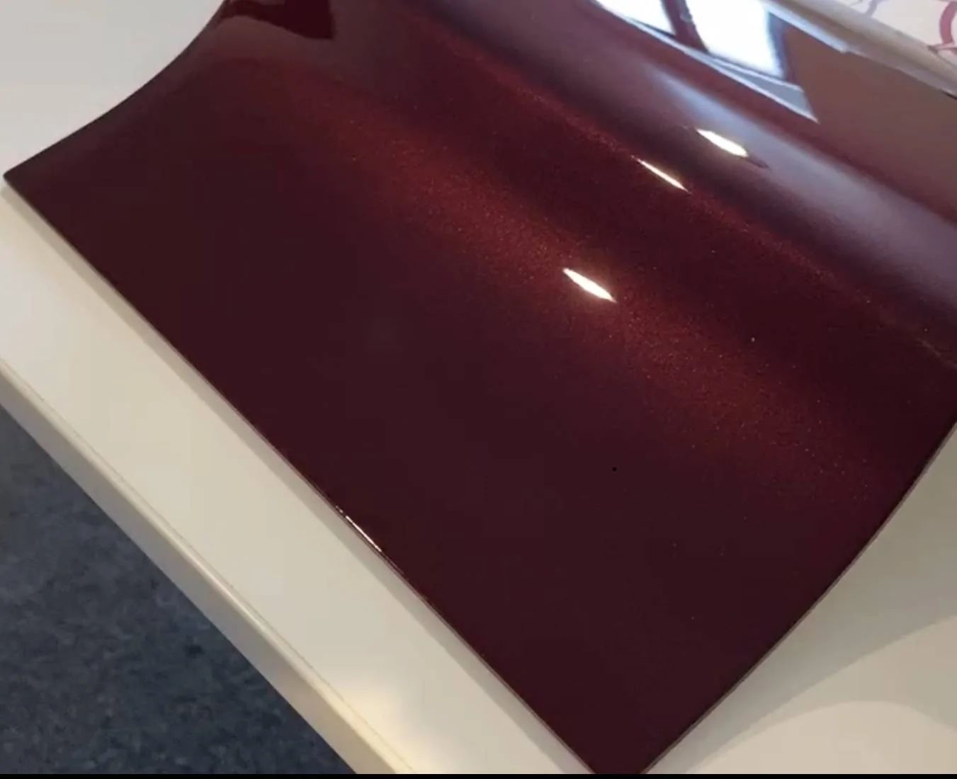 Porsche Taycan Cherry Metallic Taycan 54B18479-ADAE-4227-92DD-12BA00358FF9