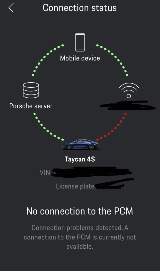 Porsche Taycan No Connection to PCM A0ADD749-4756-4268-8445-075867F8D3FE