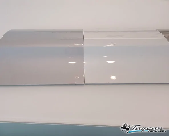 Porsche Taycan 2021 Taycan New Colors Samples / Swatches Taycan-Ice-Grey-Chalk-Colors 3