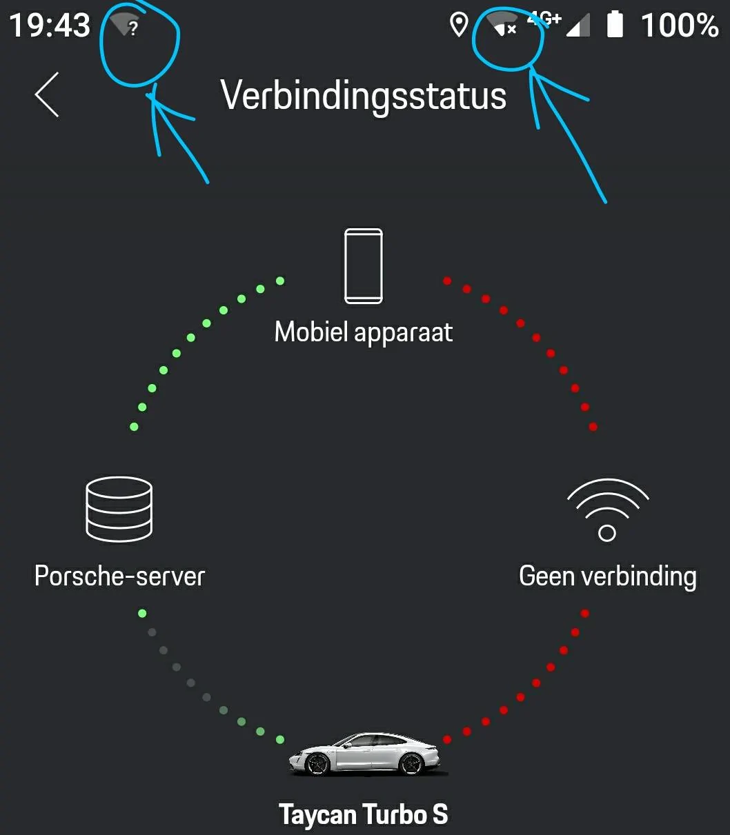 Porsche Taycan Porsche Connect not working 2020-08-31_19.49.56
