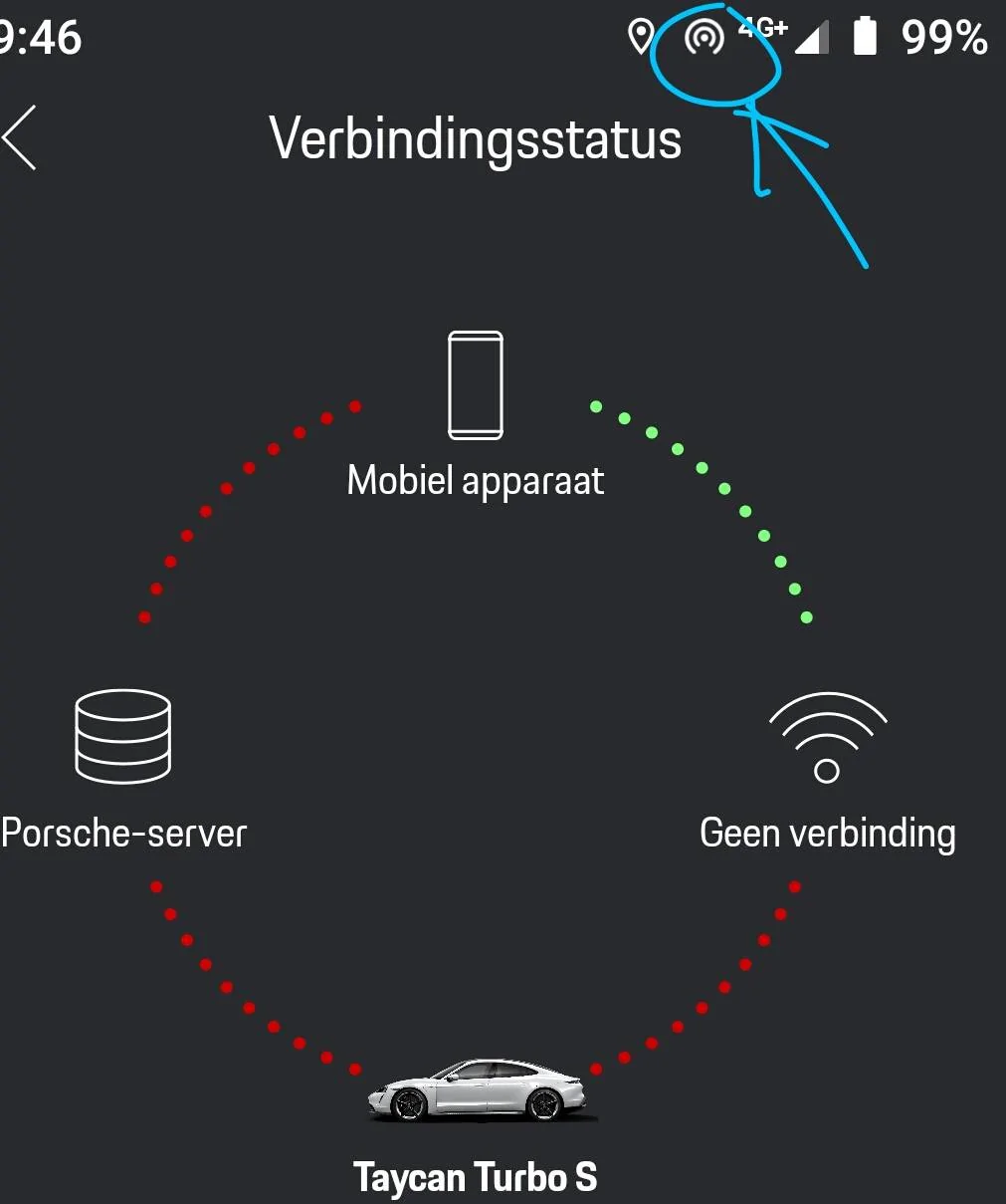 Porsche Taycan Porsche Connect not working 2020-08-31_19.48.23