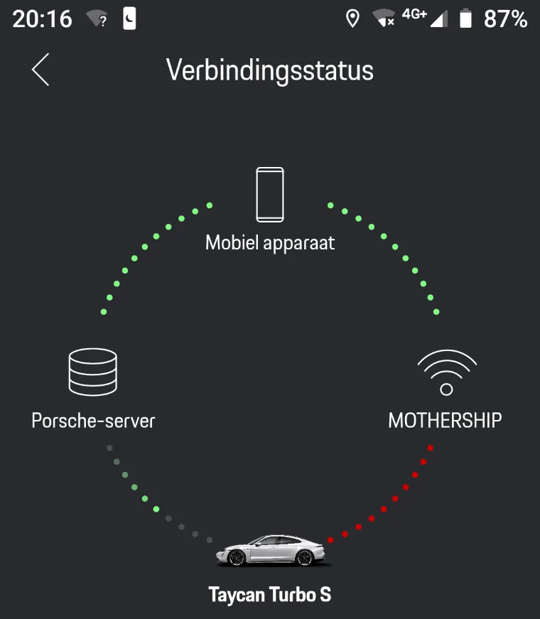 Porsche Taycan Porsche Connect not working Screenshot_20200831-201611