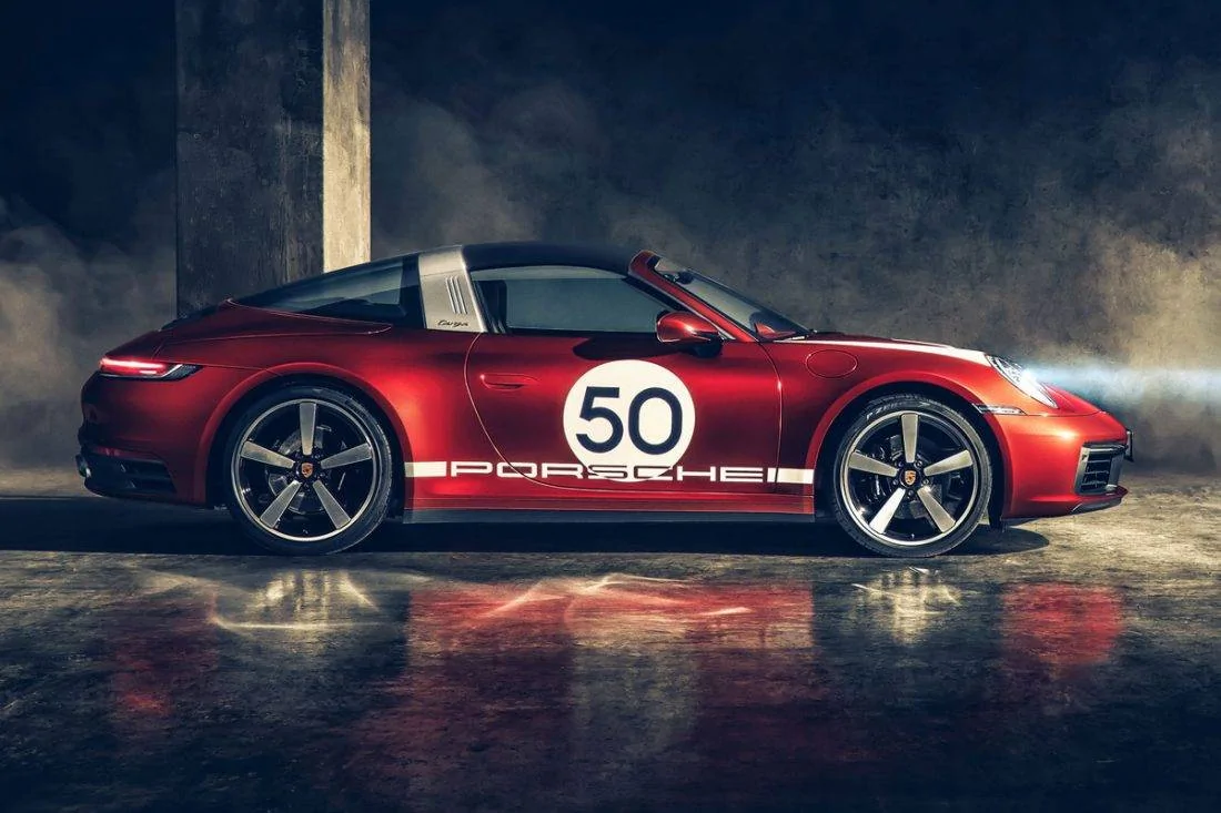 Porsche Taycan Cherry Metallic Taycan porsche-911-heritage-design-2-1100x733