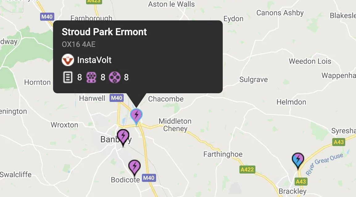 Porsche Taycan Instavolt Charging Hub - Banbury Screenshot 2020-09-03 at 15.51.51