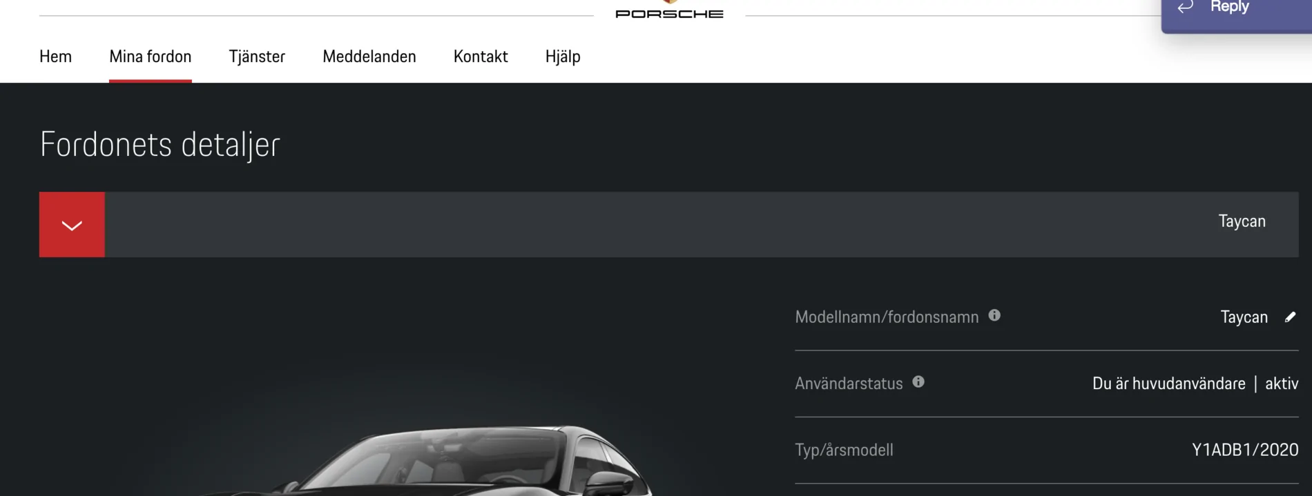 Porsche Taycan Secondary User Account Screenshot 2020-09-04 at 09.35.33