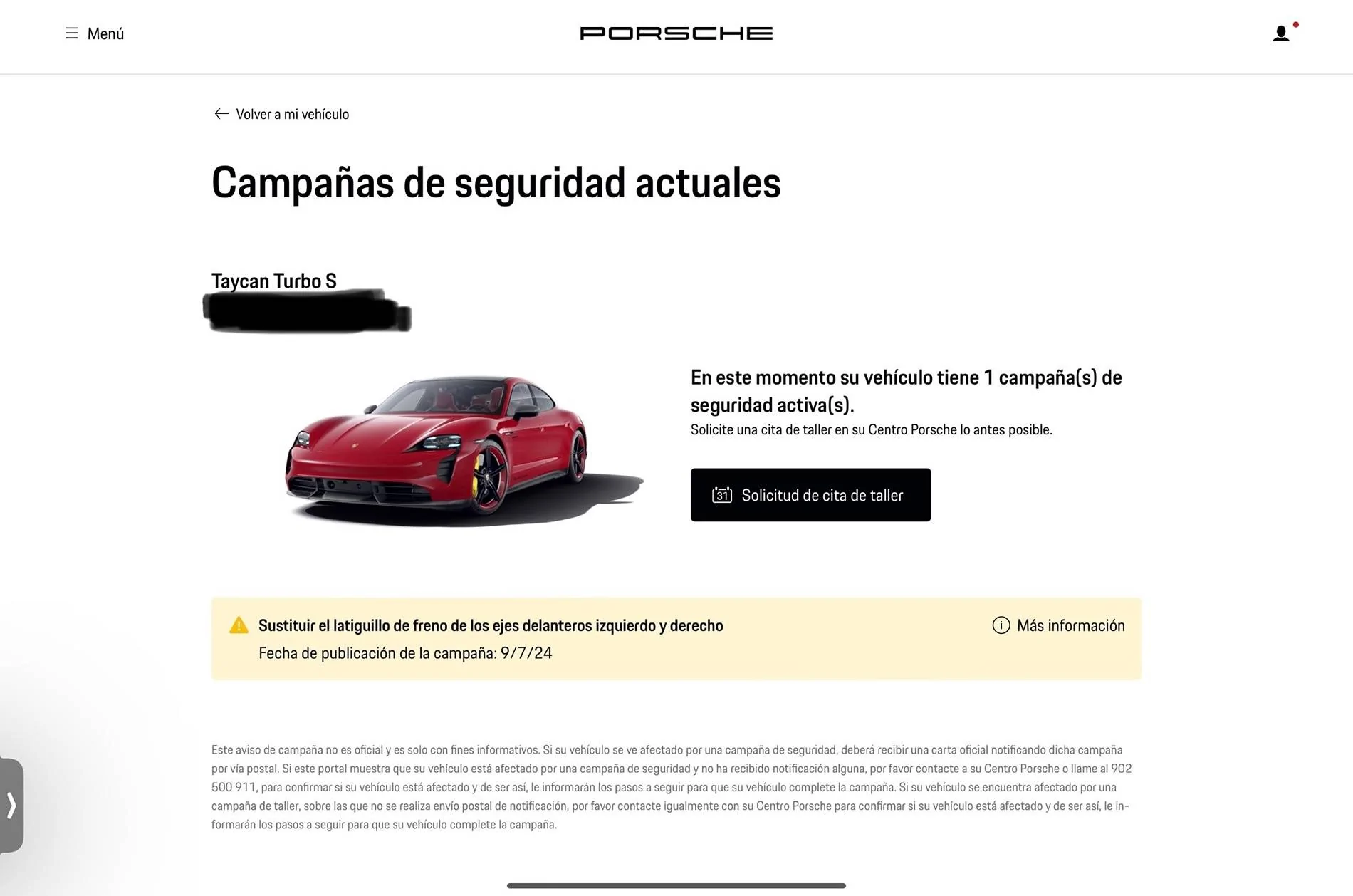 Porsche Taycan Porsche removes recall information for USA IMG_2771