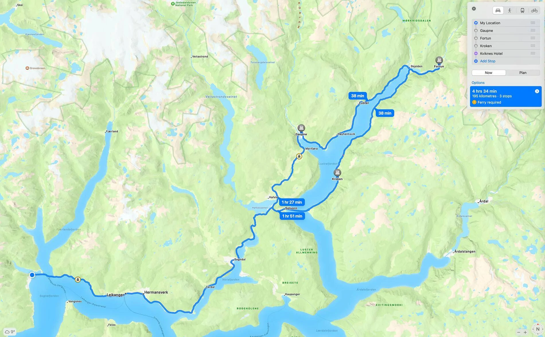 Porsche Taycan Taycan to the Norwegian Fjords (Summer 2024 Trip Journal) Screenshot 2024-08-18 at 09.54.39