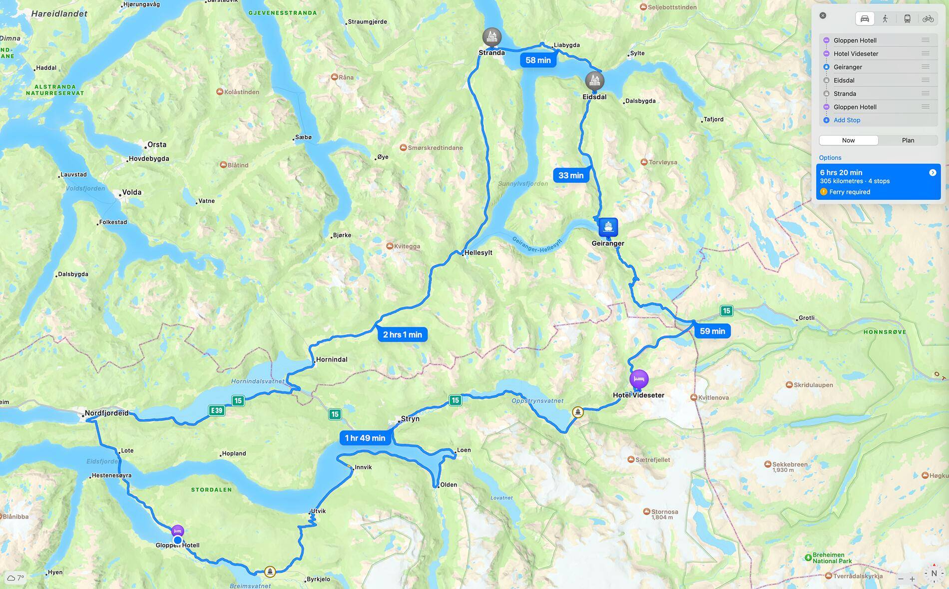 Porsche Taycan Taycan to the Norwegian Fjords (Summer 2024 Trip Journal) Screenshot 2024-08-19 at 08.11.15