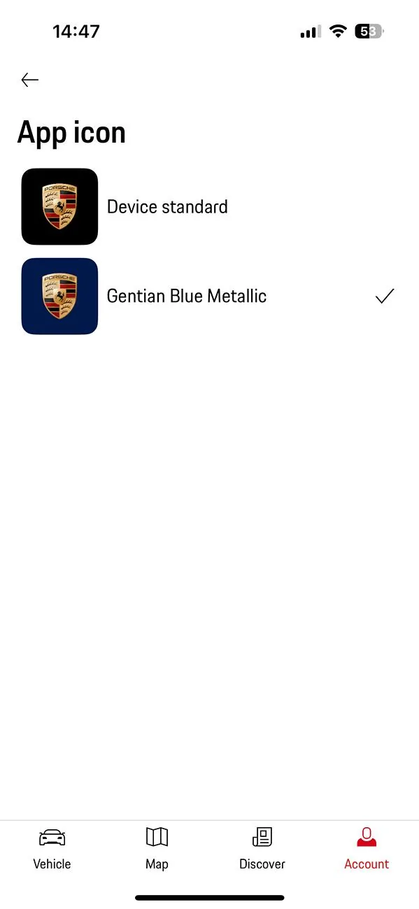 Porsche Taycan Set your Porsche exterior color as app icon color on iPhone iOS and Android Phones result
