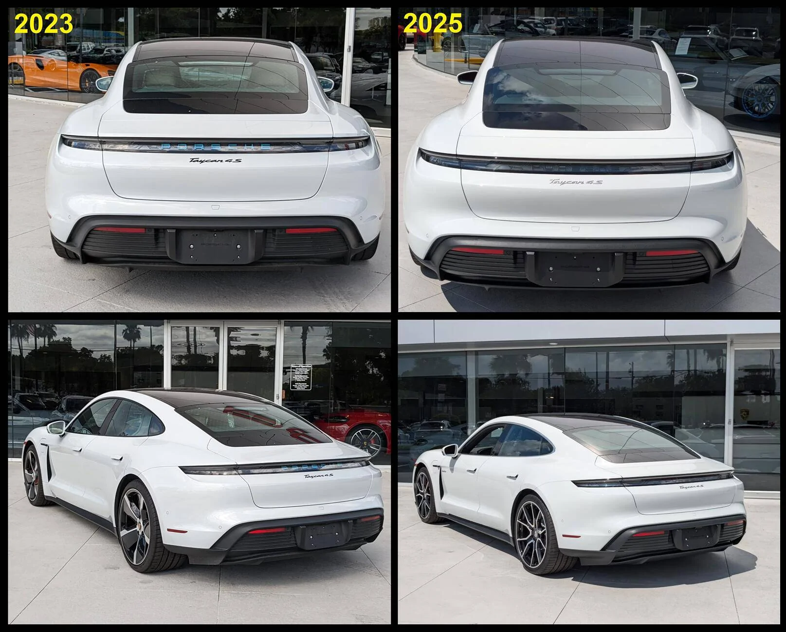 Porsche Taycan Help me find the [subtle] changes in the 2025 rear end Old_v_n