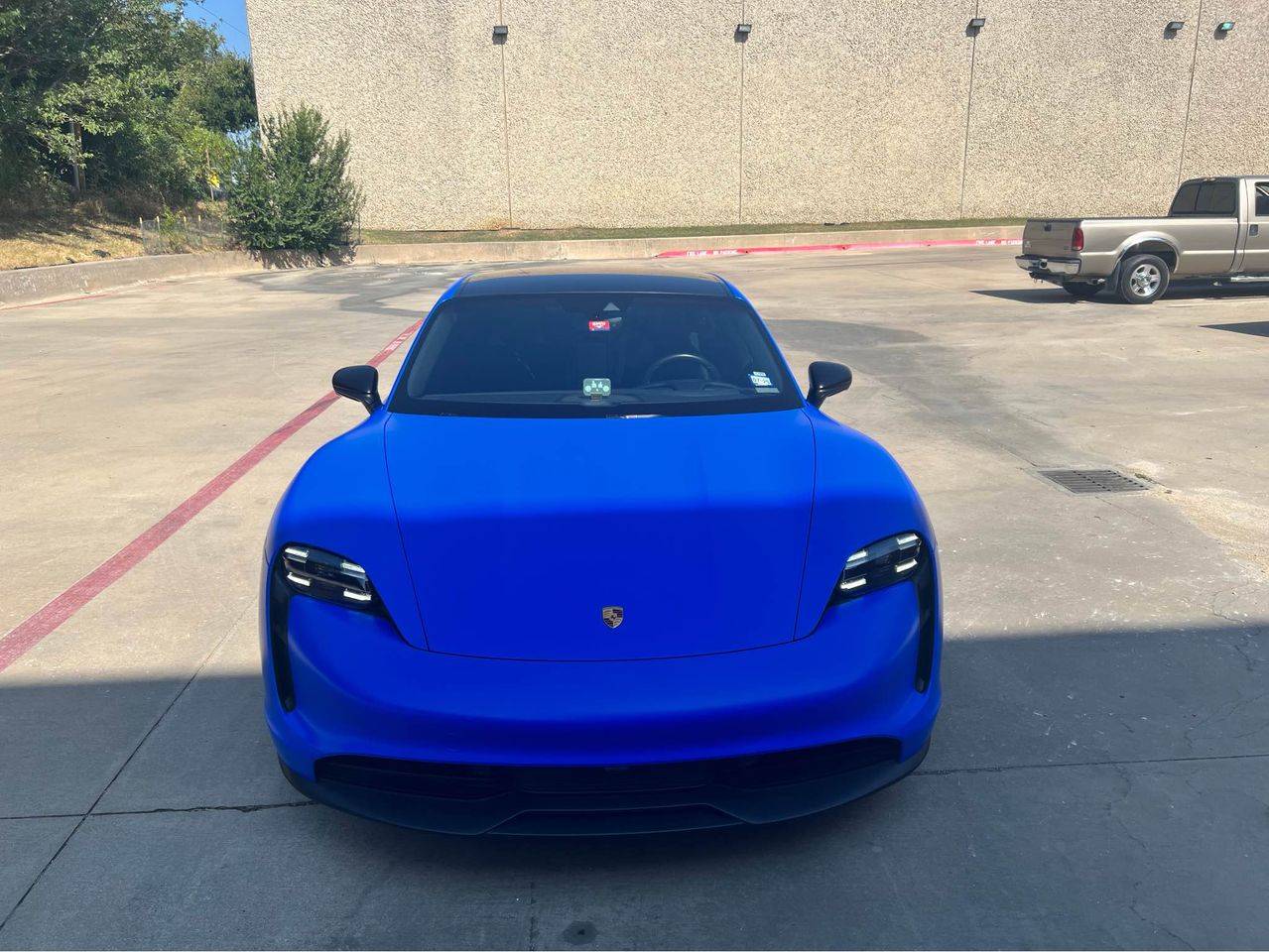 Porsche Taycan New wrap and PPF:  "Shark Blue" vinyl + Satin PPF 456462746_10161917181038459_1020993738145250858_n