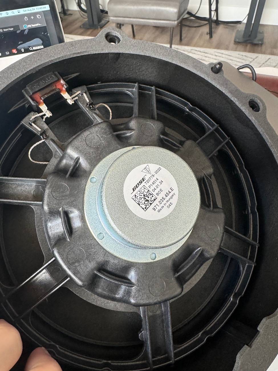 Porsche Taycan Fixed door rattle - Bose speaker voice coil blown IMG_1531